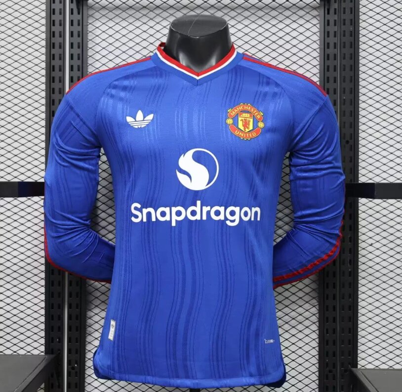 AAA Quality Manchester Utd 26/27 Away Blue Long Jersey(Player)